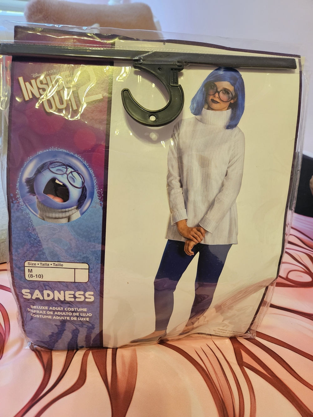 NEW official Sadness Deluxe adult Costume - Blue & White SIZE medium